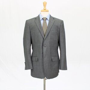 Bespoke 42R Gray Solid 2-Button Sport Coat Blazer Jacket O205